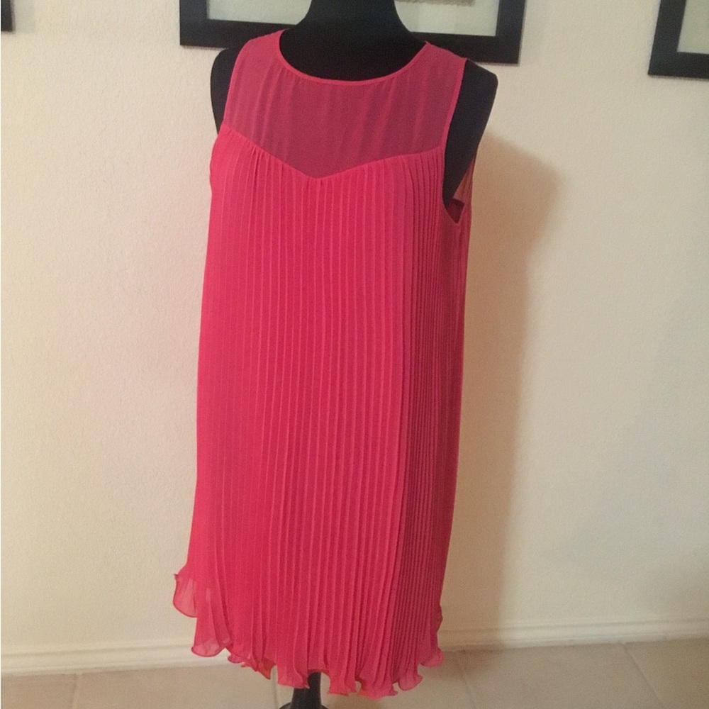 Maeve Pleated Sleeveless Midi Dress - Pink